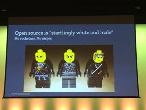 Open source white and male